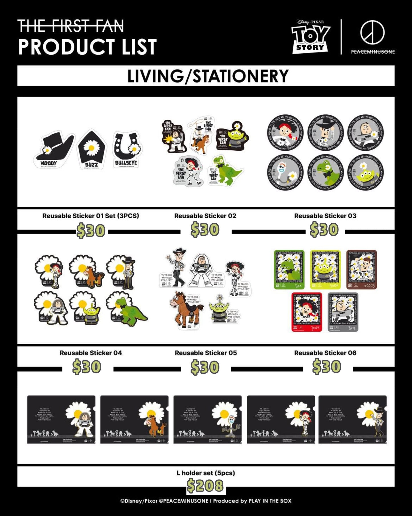Pre-order| PEACEMINUSONE x Toy Story THE FIRST FAN