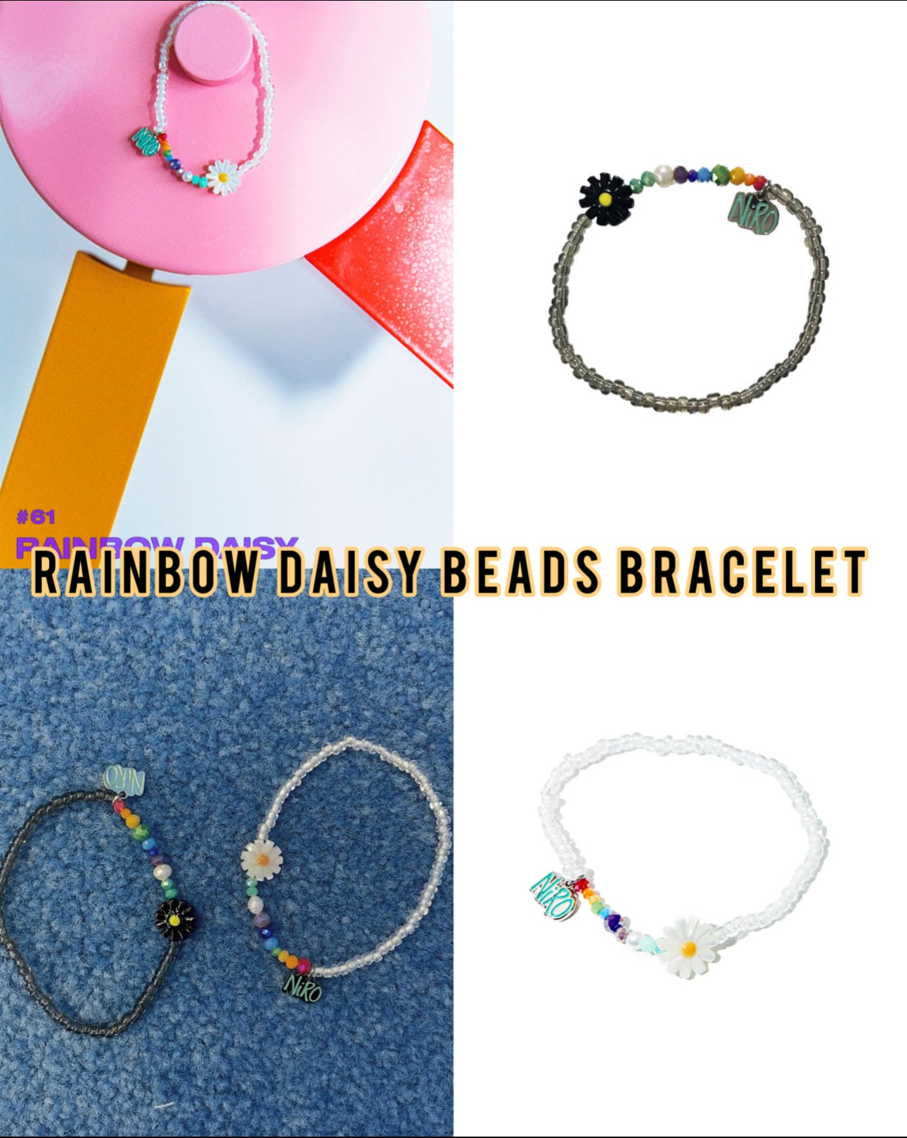 Pre-order|NiRO RAiNBOW DAiSY BEADS BRACELET