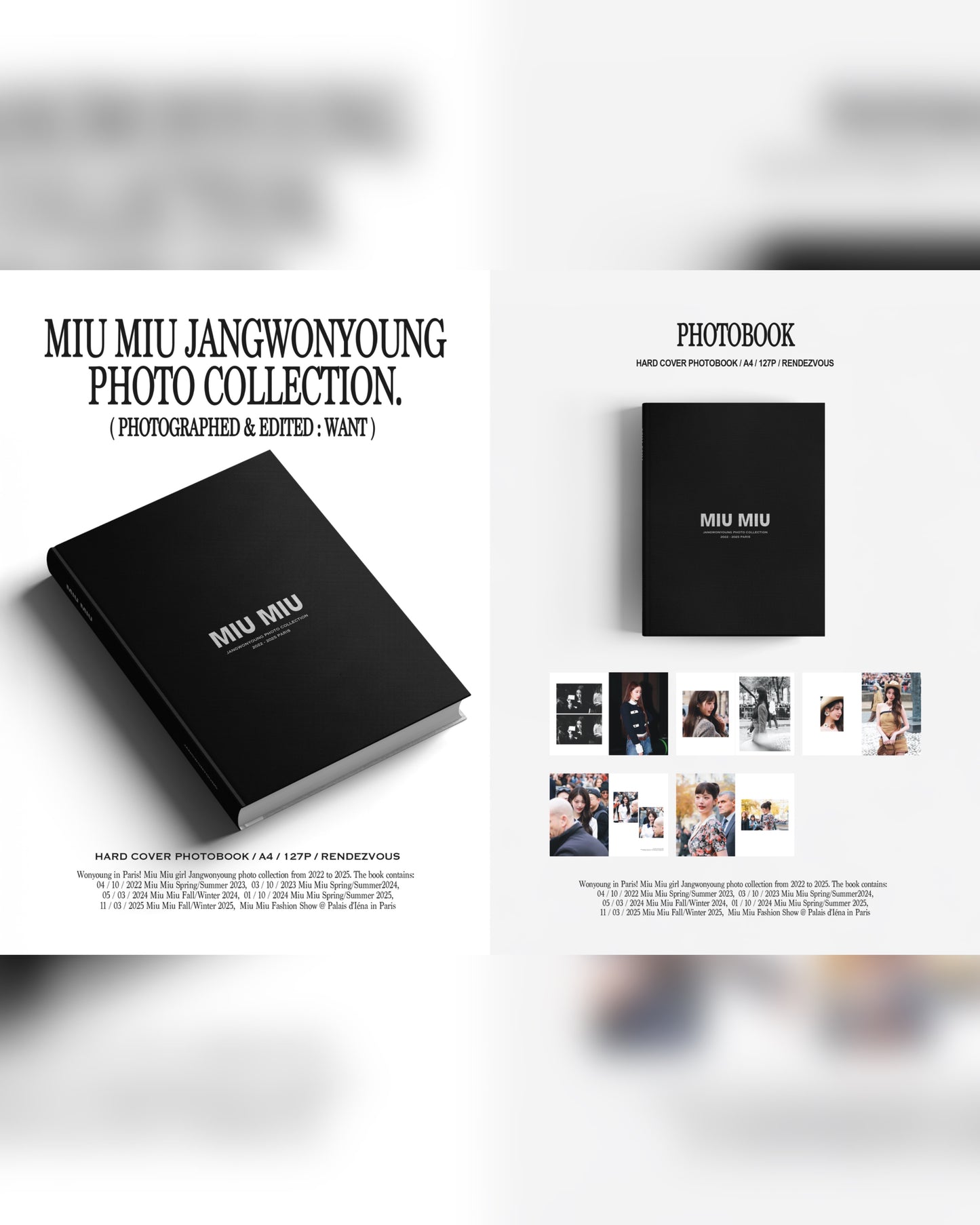In-stock | MIU MIU JANGWONYOUNG PHOTO COLLECTION
