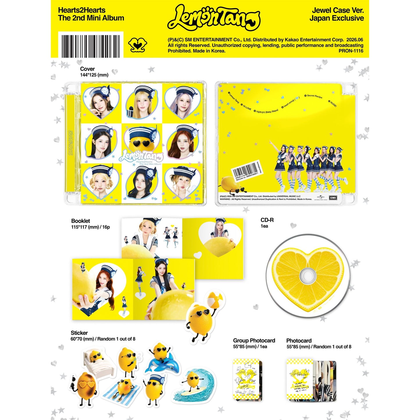 Pre-order| Hearts2Hearts The 2nd Mini Album Lemon Tang