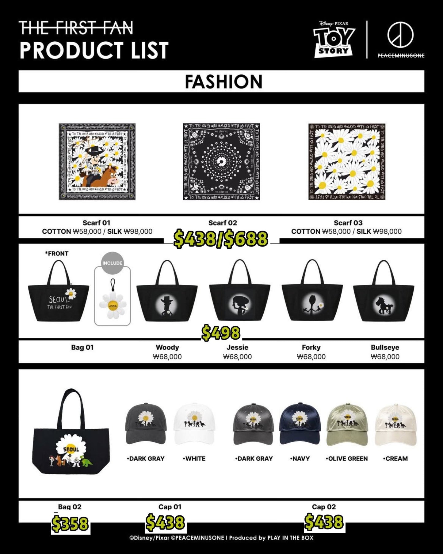 Pre-order| PEACEMINUSONE x Toy Story THE FIRST FAN 2nd batch
