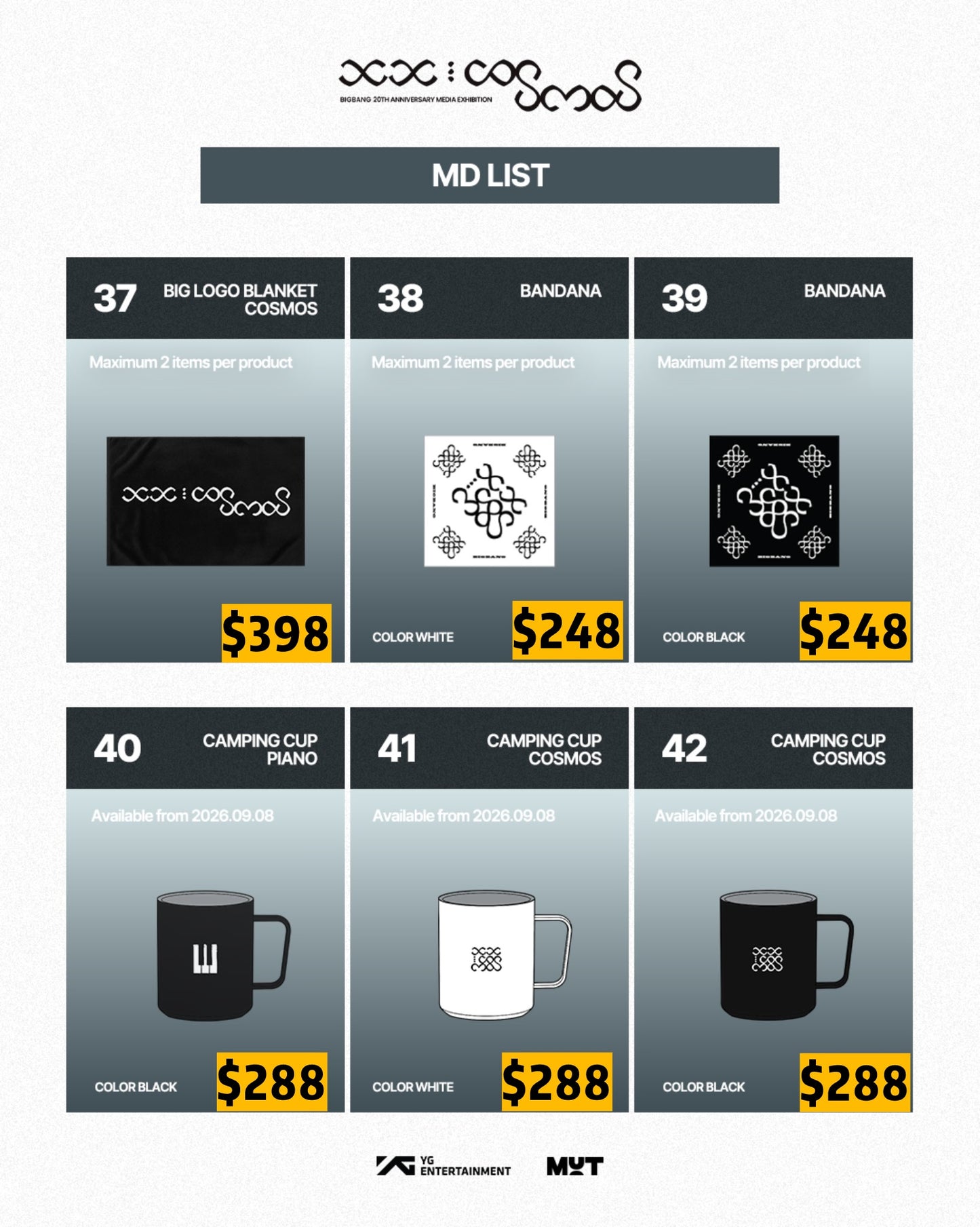 Pre-order| BIGBANG 20TH ANNIVERSARY MAIN EXHIBITION MD