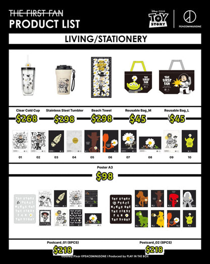 Pre-order| PEACEMINUSONE x Toy Story THE FIRST FAN 2nd batch