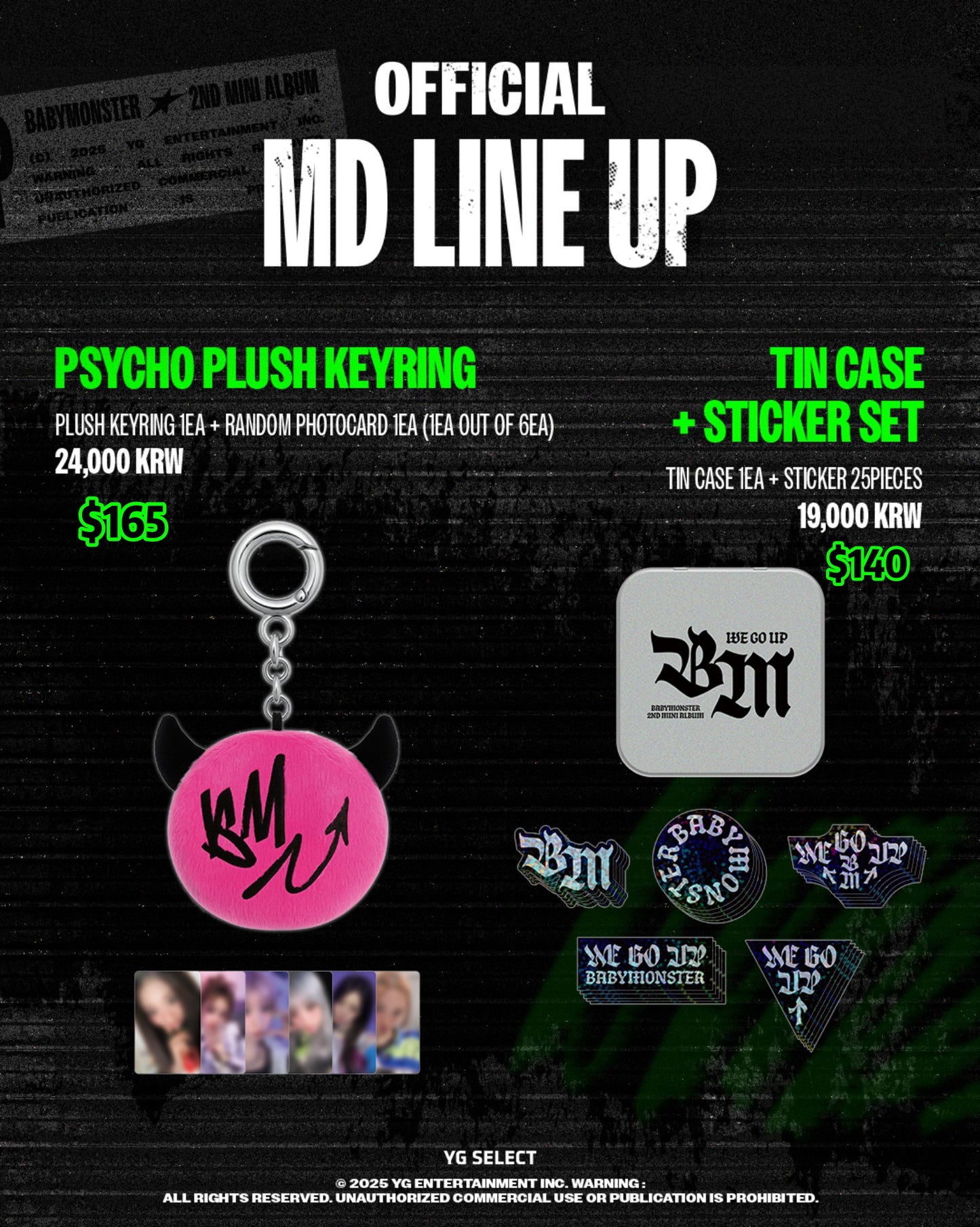 Pre-order| BABYMONSTER 2nd MINI ALBUM [WE GO UP] OFFICIAL MD