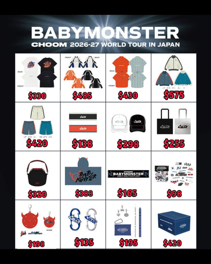 Pre-order| BABYMONSTER WORLD TOUR CHOOM IN JAPAN OFFICIAL GOODS