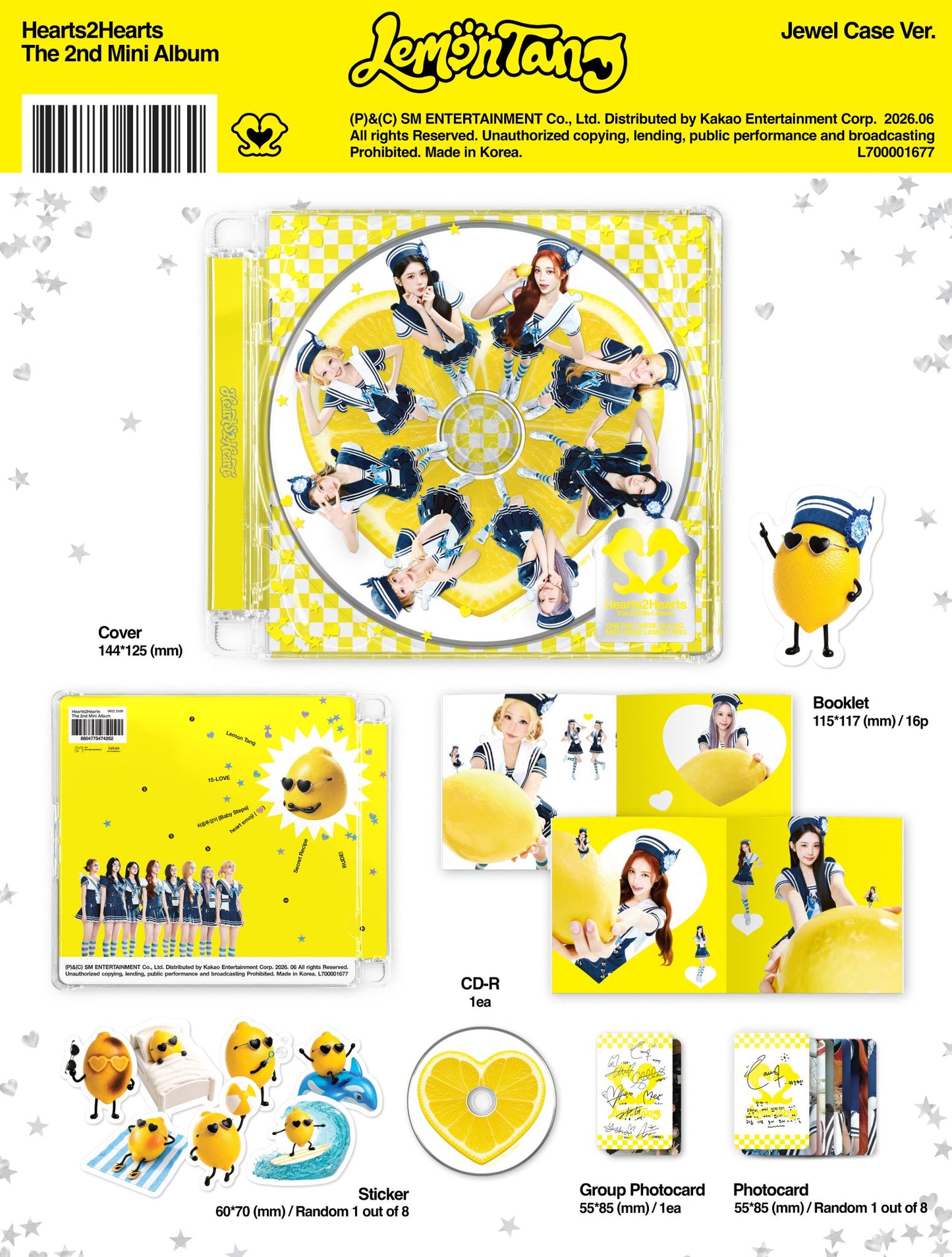 Pre-order| Hearts2Hearts The 2nd Mini Album Lemon Tang