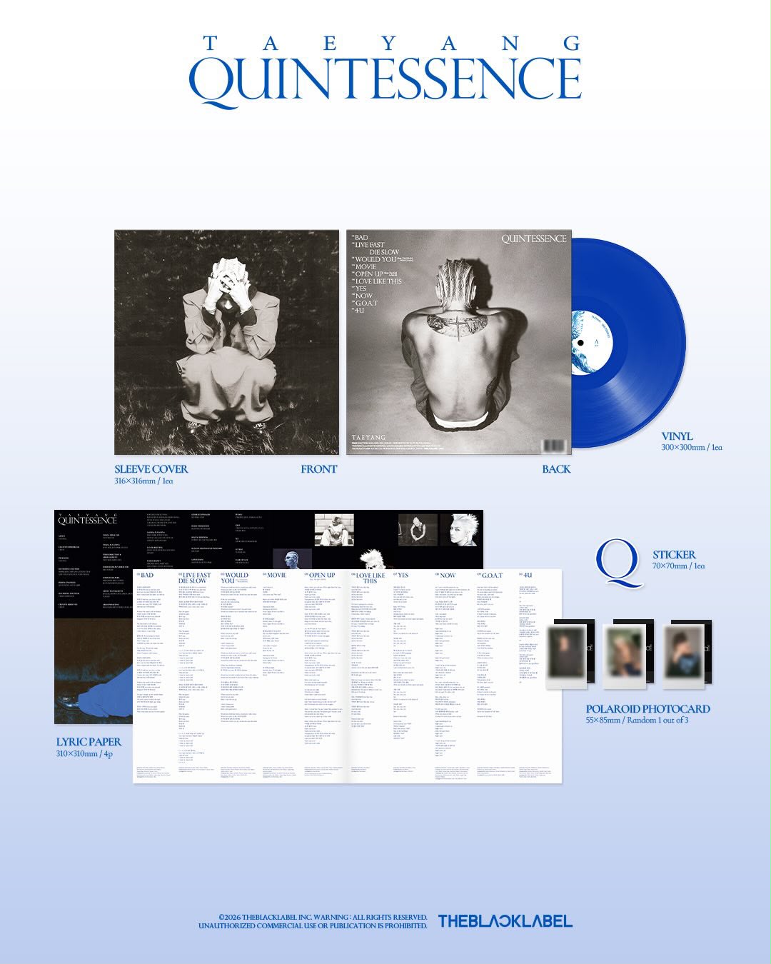 Pre-order| TAEYANG QUINTESSENCE (VINYL)
