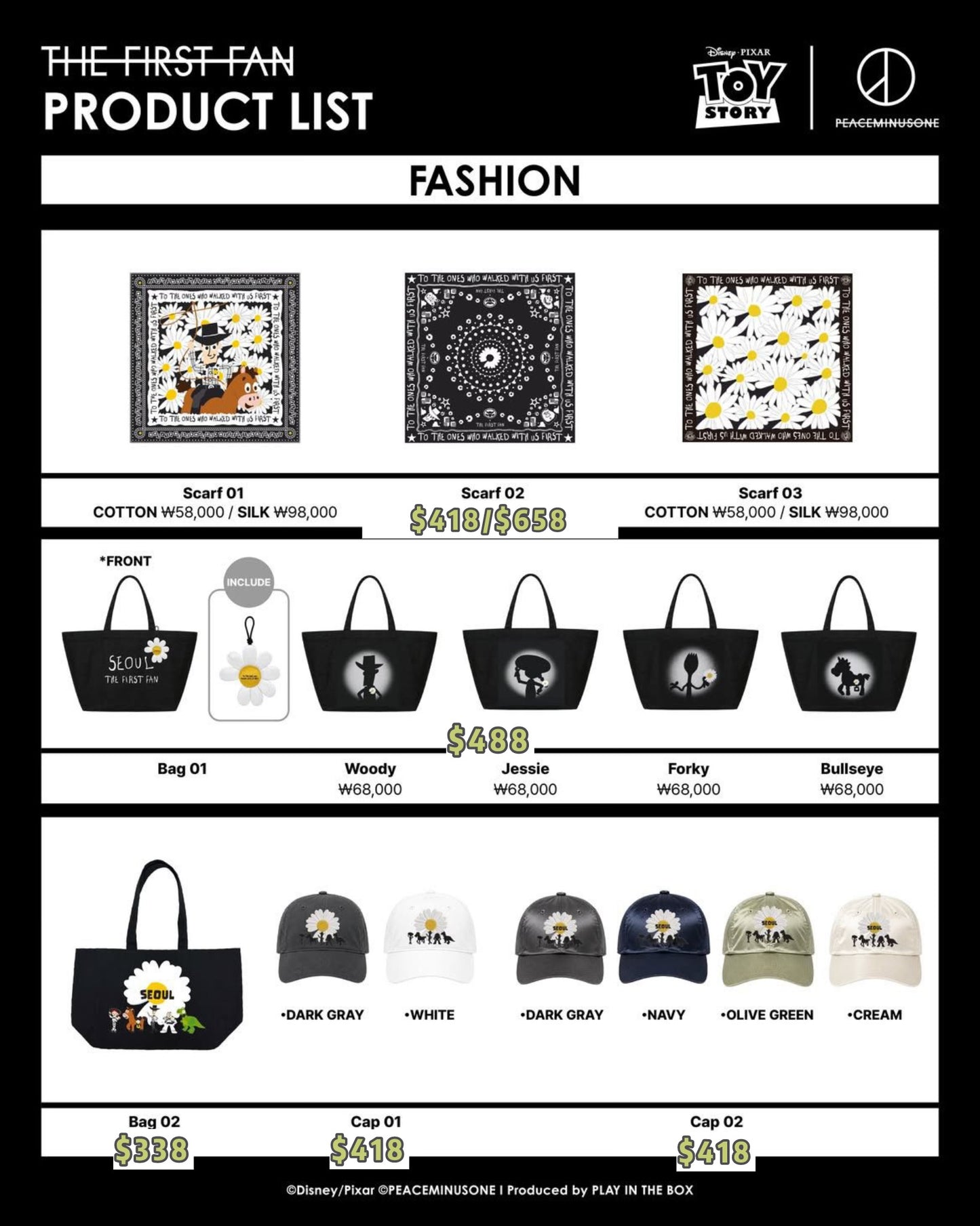 Pre-order| PEACEMINUSONE x Toy Story THE FIRST FAN