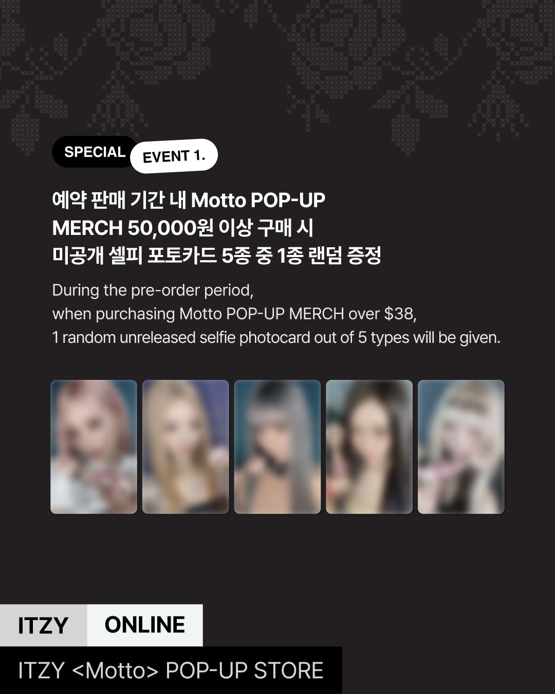 Pre-order| ITZY <Motto> POP-UP STORE OFFICIAL MERCH