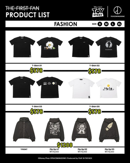 Pre-order| PEACEMINUSONE x Toy Story THE FIRST FAN 2nd batch