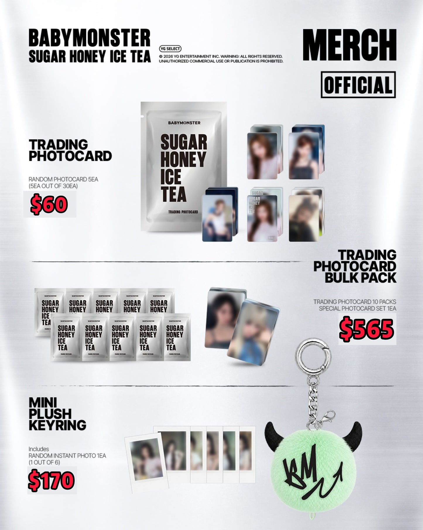 Pre-order| BABYMONSTER SUGAR HONEY ICE TEA OFFICIAL MERCH