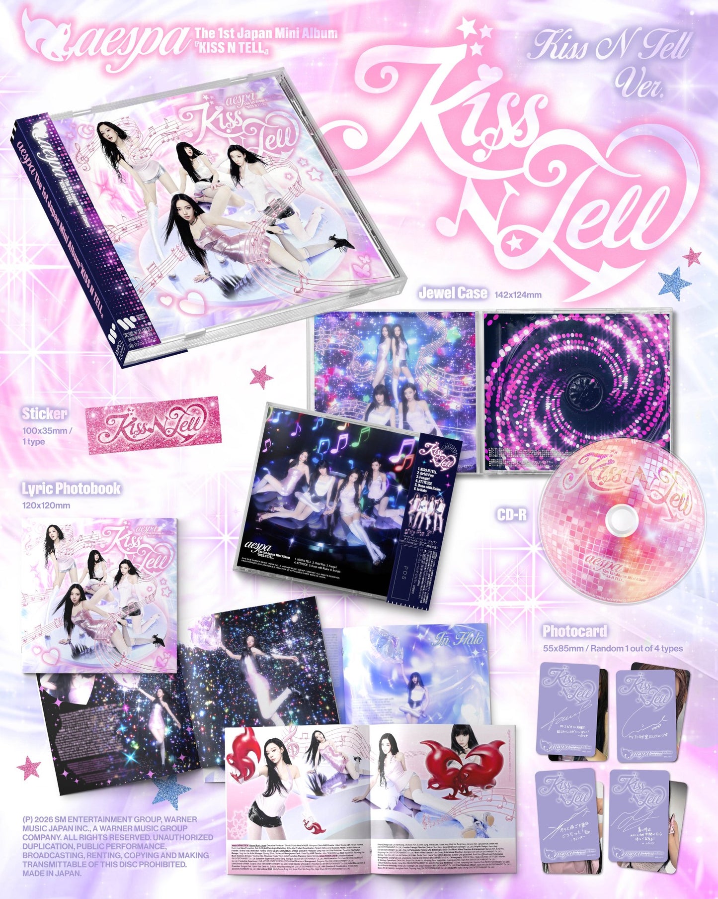 Pre-order| aespa The 1st Japan Mini Album KISS N TELL