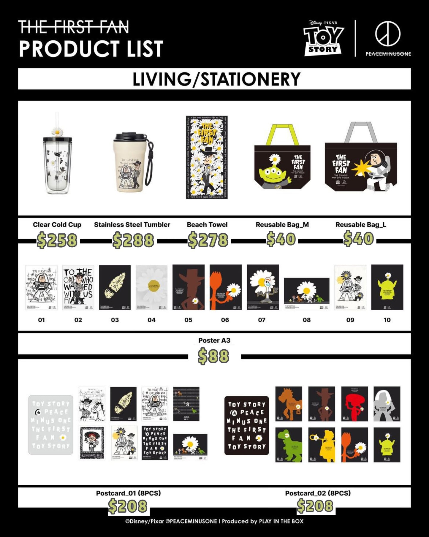 Pre-order| PEACEMINUSONE x Toy Story THE FIRST FAN