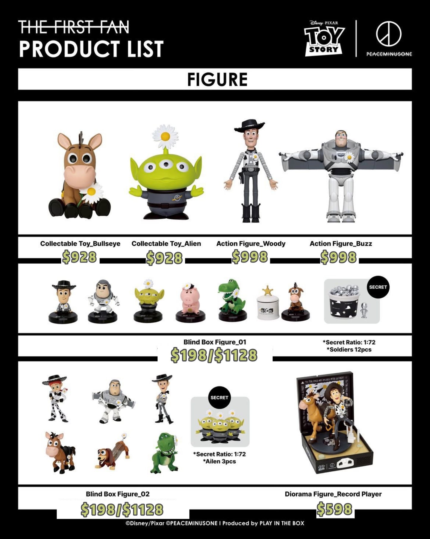 Pre-order| PEACEMINUSONE x Toy Story THE FIRST FAN