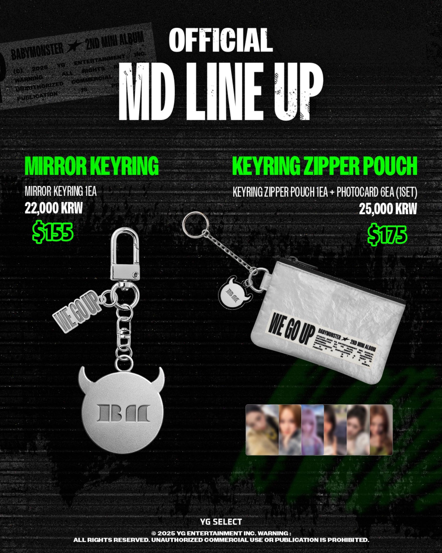 Pre-order| BABYMONSTER 2nd MINI ALBUM [WE GO UP] OFFICIAL MD