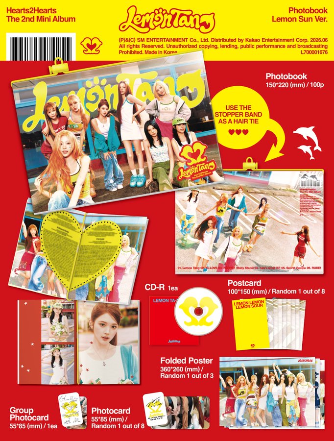 Pre-order| Hearts2Hearts The 2nd Mini Album Lemon Tang