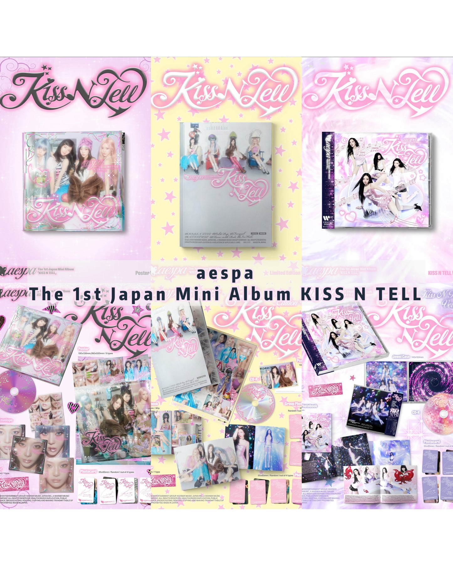 Pre-order| aespa The 1st Japan Mini Album KISS N TELL