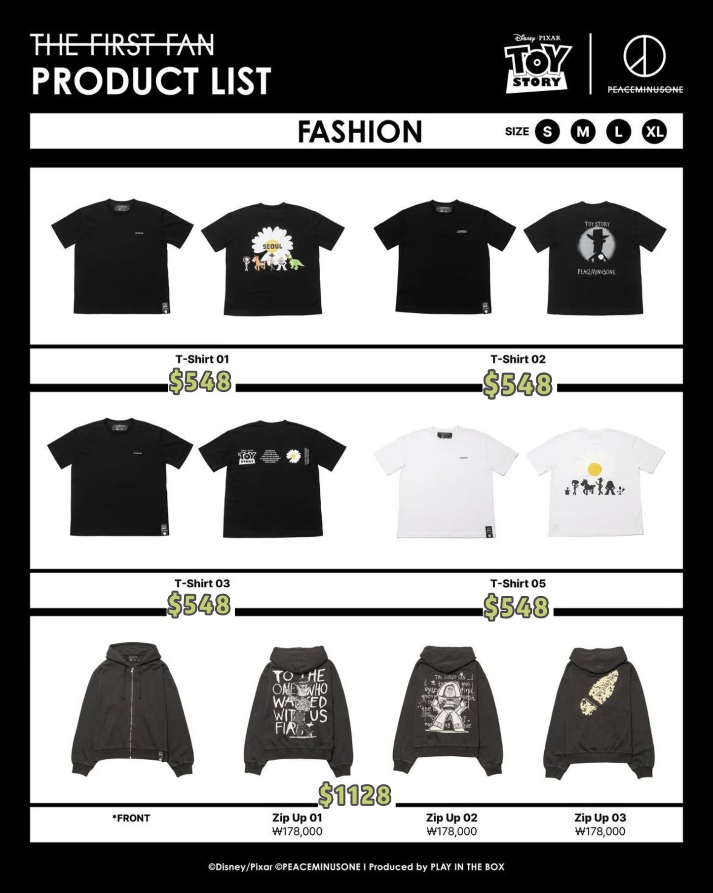 Pre-order| PEACEMINUSONE x Toy Story THE FIRST FAN