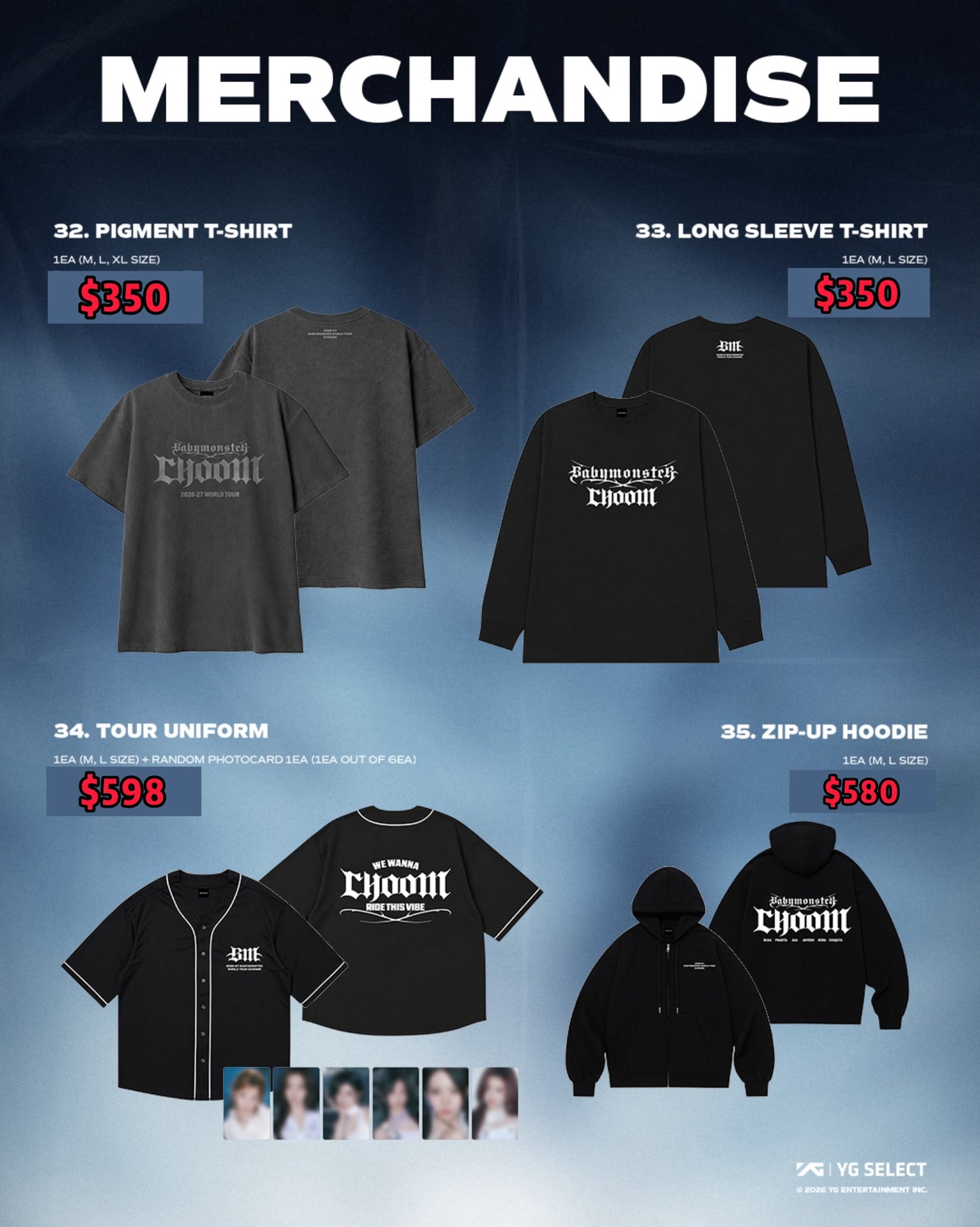 Pre-order| BABYMONSTER WORLD TOUR [춤 (CHOOM)] IN SEOUL OFFICIAL MD