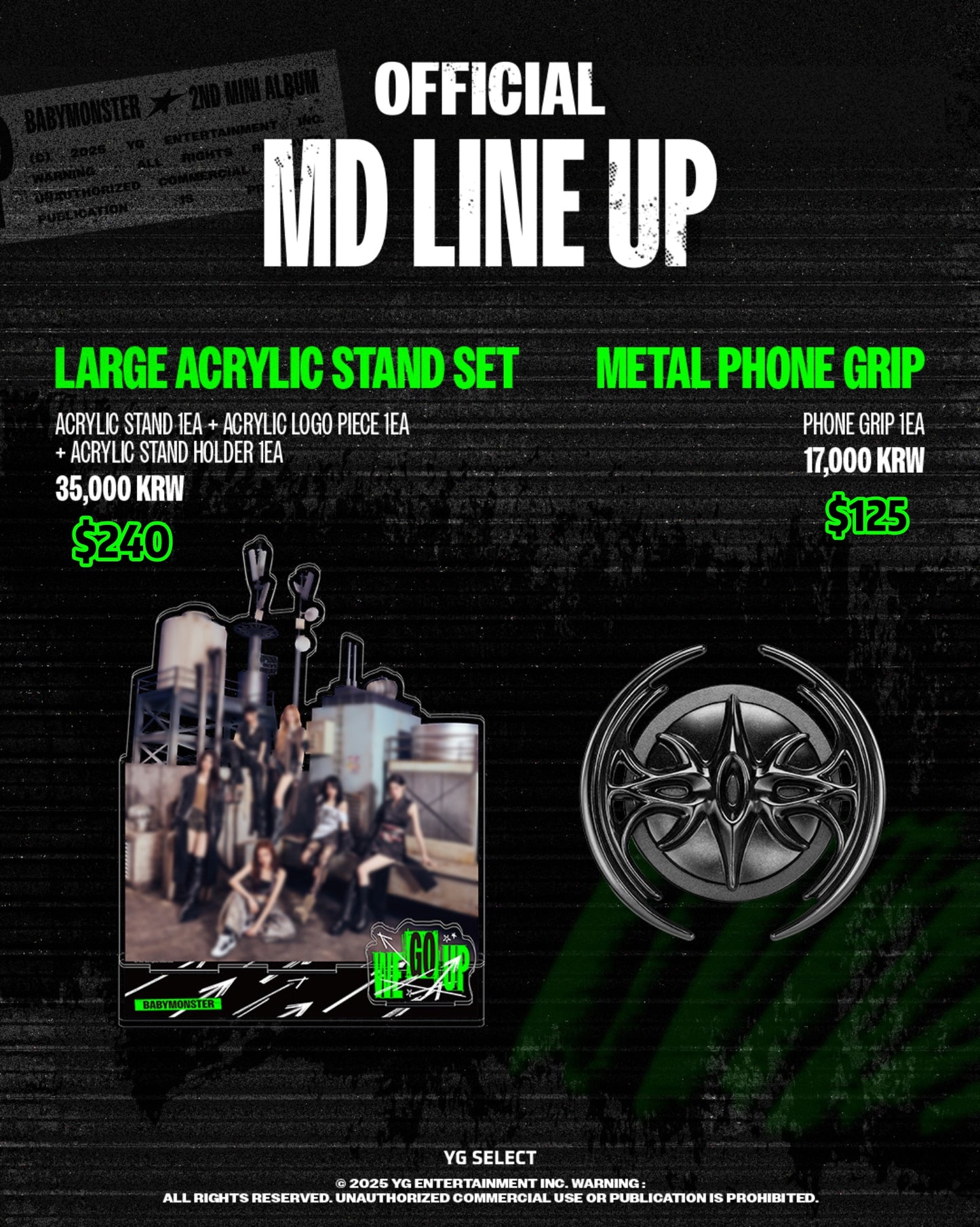 Pre-order| BABYMONSTER 2nd MINI ALBUM [WE GO UP] OFFICIAL MD