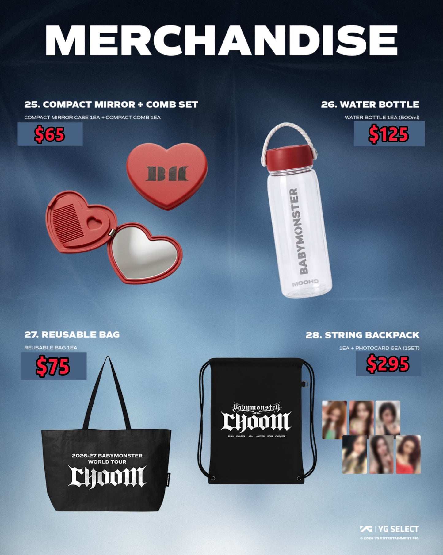 Pre-order| BABYMONSTER WORLD TOUR [춤 (CHOOM)] IN SEOUL OFFICIAL MD