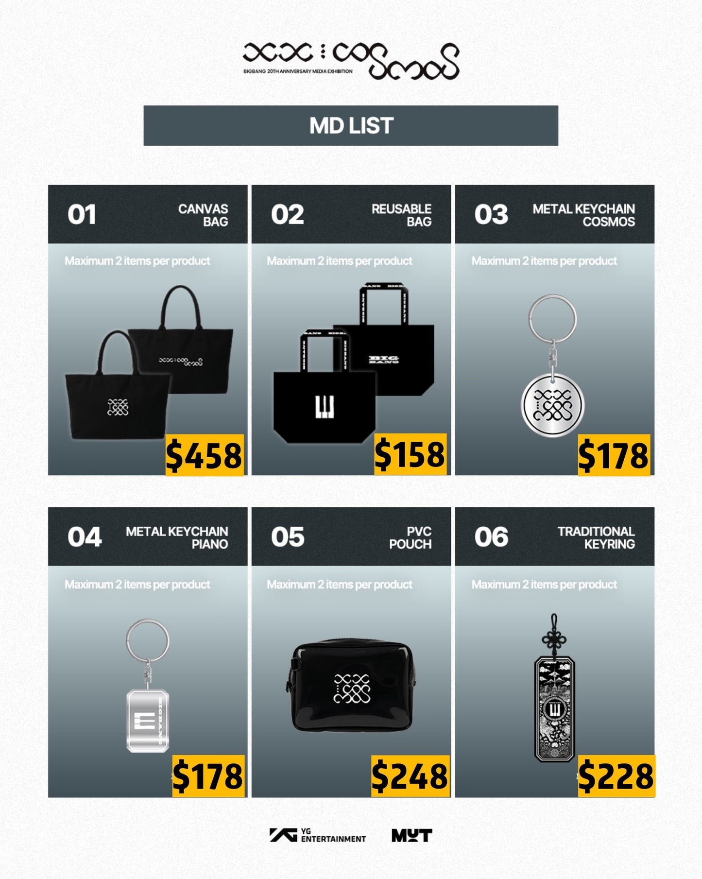 Pre-order| BIGBANG 20TH ANNIVERSARY MAIN EXHIBITION MD