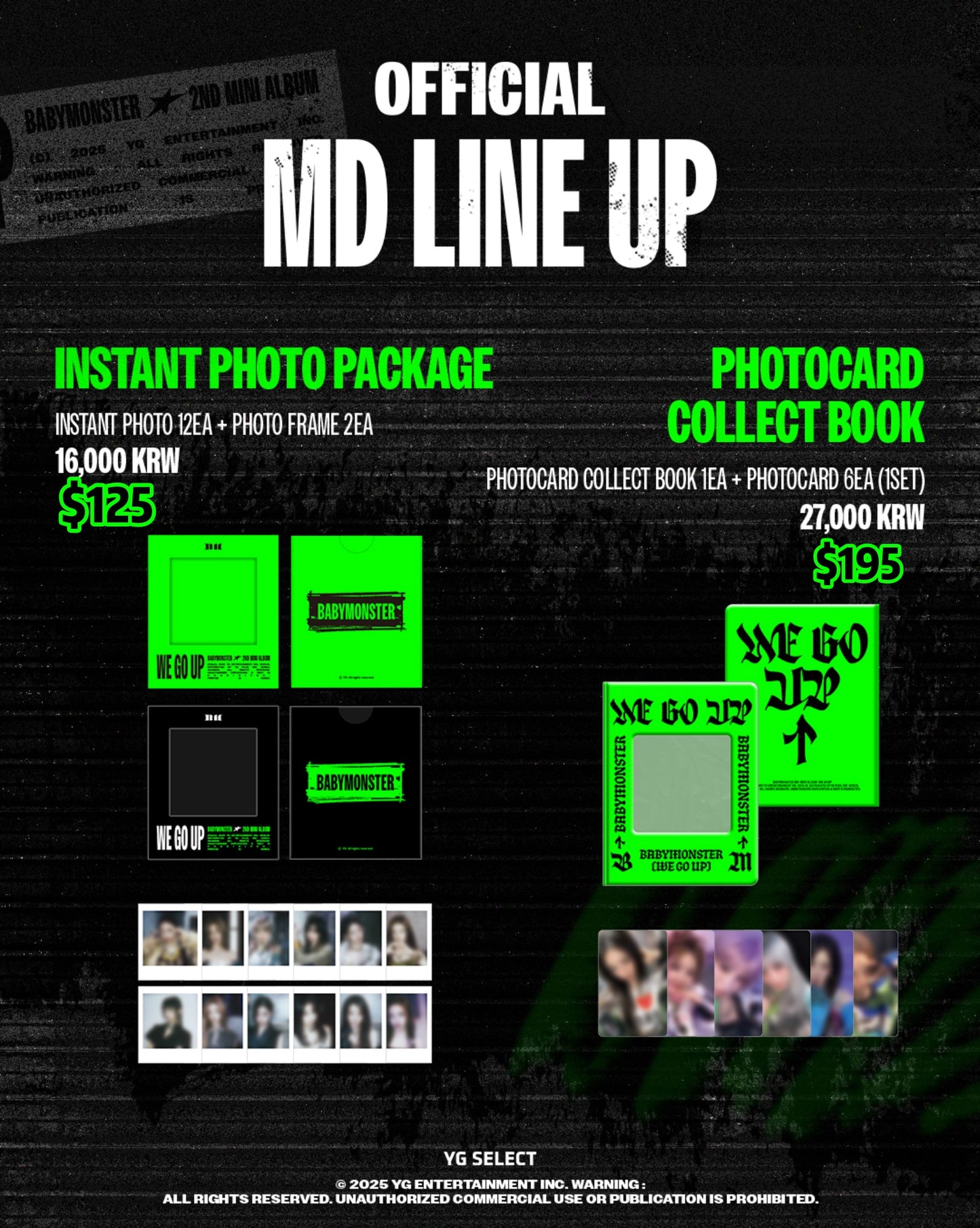 Pre-order| BABYMONSTER 2nd MINI ALBUM [WE GO UP] OFFICIAL MD