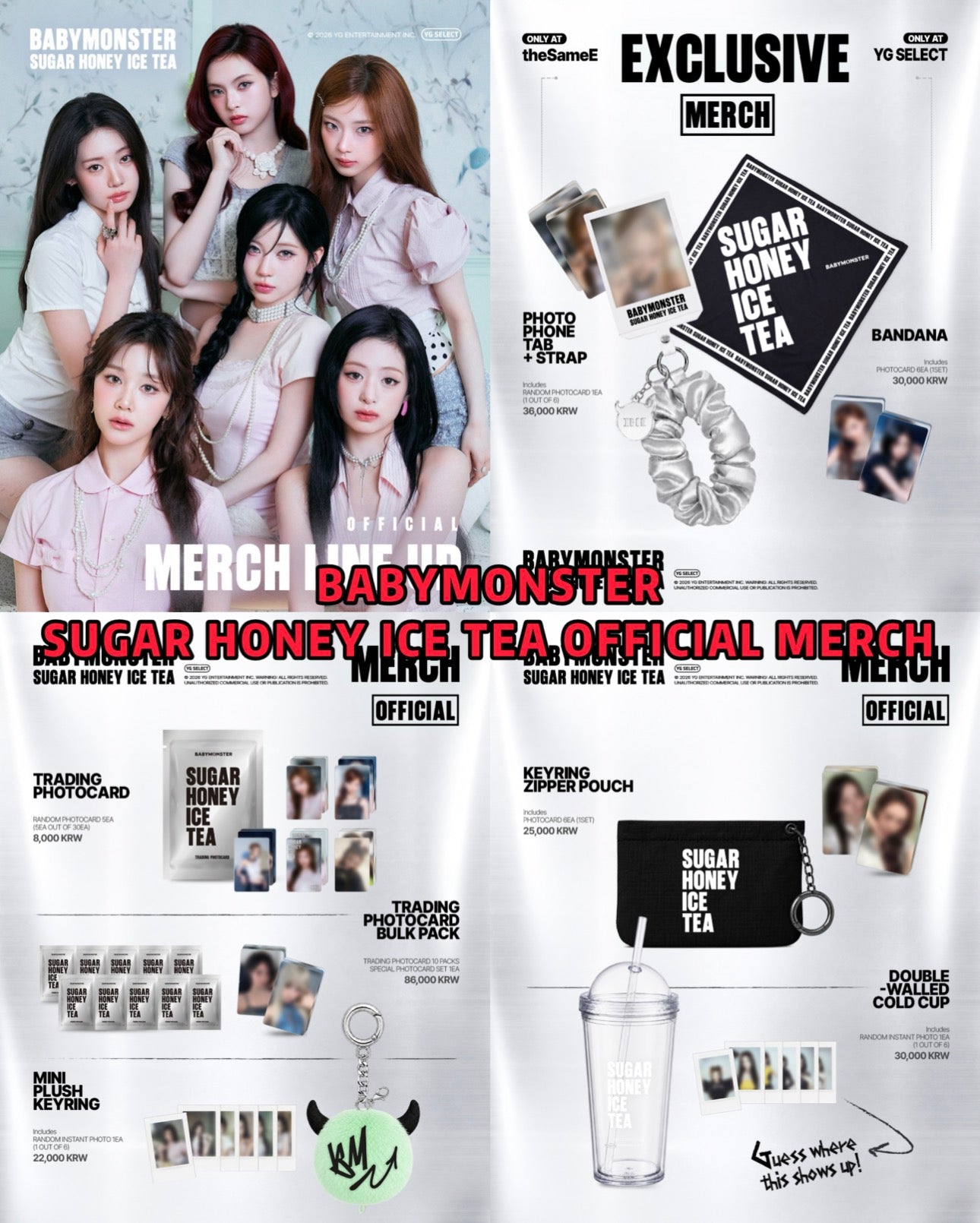 Pre-order| BABYMONSTER SUGAR HONEY ICE TEA OFFICIAL MERCH