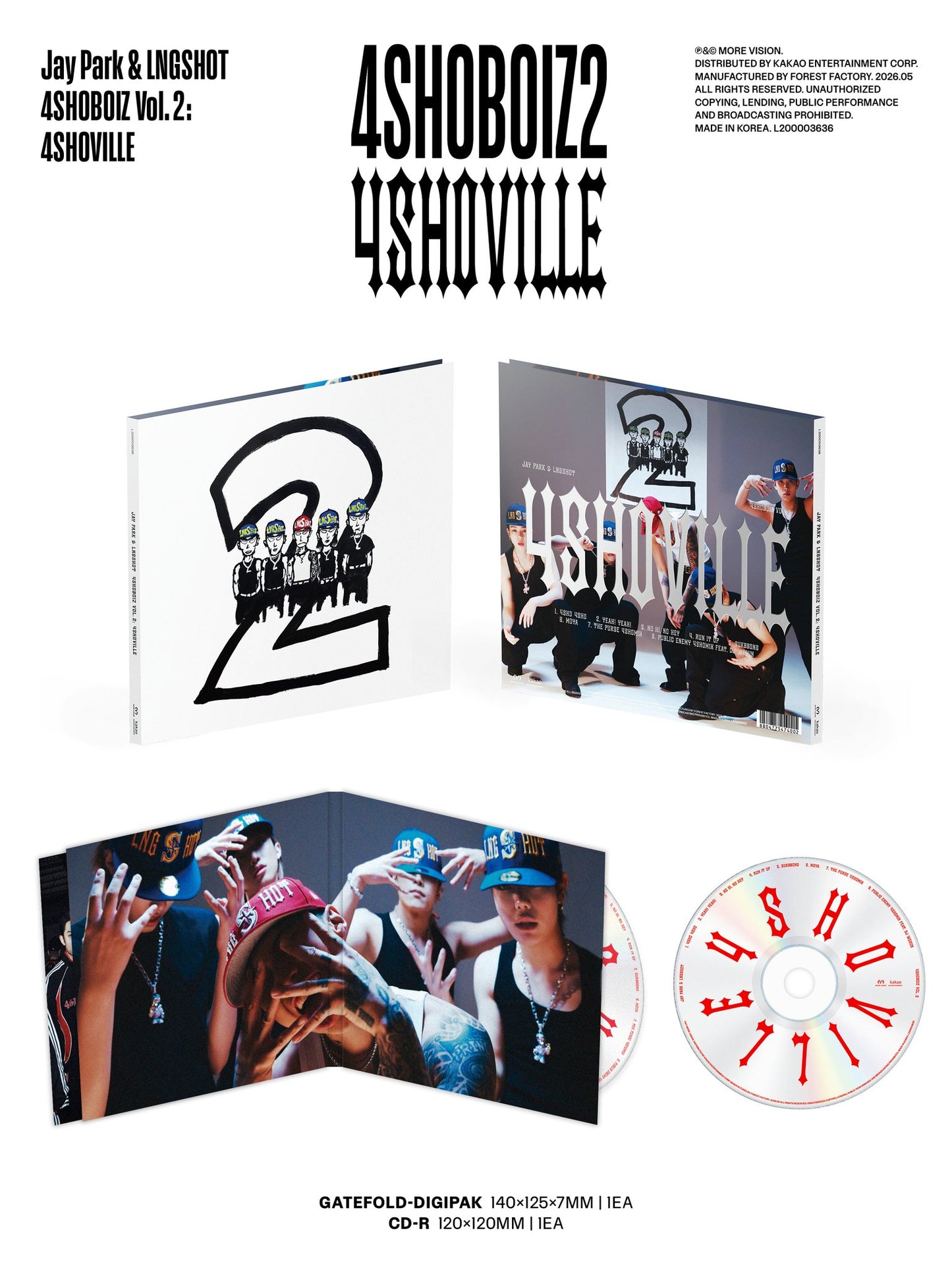Pre-order| Jay Park&LNGSHOT 4SHOBOIZ Vol. 2:4SHOVILLE